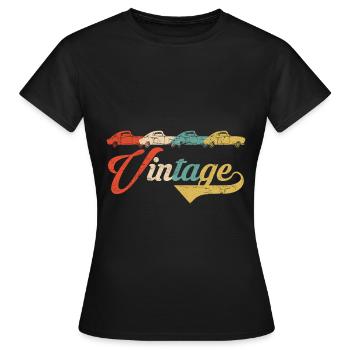 Auto vintage voiture rétro vintage - T-shirt Femme - noir - Devant - AI Model Female 172 dark (172cm)