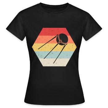 Spoutnik URSS URSS Union soviétique satellite spatial - T-shirt Femme - noir - Devant - AI Model Female 172 dark (172cm)