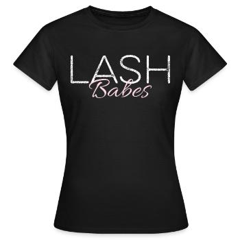 Lash Babes Eyelash Artist Eyelash Technique - Women's T-Shirt - black - Front - AI Model Female 172 dark (172cm)