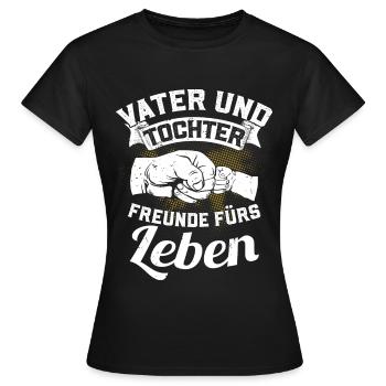 Père et fille - amis pour la vie - T-shirt Femme - noir - Devant - AI Model Female 172 dark (172cm)