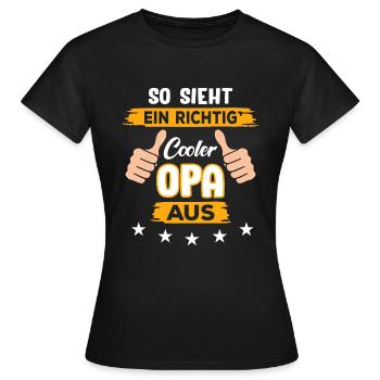 cooler Opa - Frauen T-Shirt - Schwarz - Vorne - AI Model Female 172 dark (172cm)