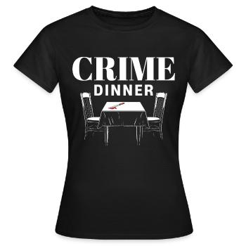 Murder Mystery Dinner, Murder Mystery Party, Detective Outfit - Women's T-Shirt - black - Front - AI Model Female 172 dark (172cm)