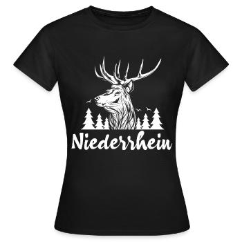 Rhin inférieur - T-shirt Femme - noir - Devant - AI Model Female 172 dark (172cm)