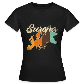 Europe - T-shirt Femme - noir - Devant - AI Model Female 172 dark (172cm)