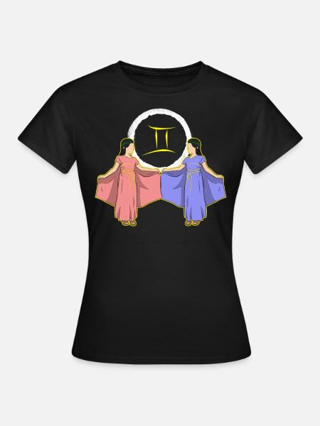 Le signe du zodiaque Gémeaux Gémeaux - T-shirt Femme - noir