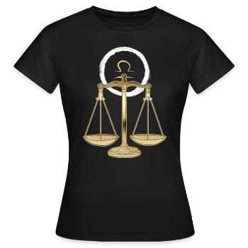 Zodiac Balance Balance - T-shirt Femme - noir - Devant - AI Model Female 172 dark (172cm)