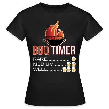 BBQ BBQ Grill - Women's T-Shirt - black - Front - AI Model Female 172 dark (172cm)