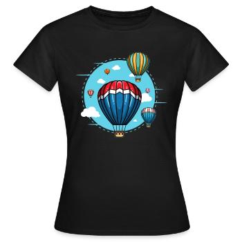 Hot Air Balloon Driving for Hot Air Balloon Pilots - Women's T-Shirt - black - Front - AI Model Female 172 dark (172cm)