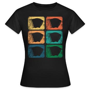 Akkordeon - Frauen T-Shirt - Schwarz - Vorne - AI Model Female 172 dark (172cm)