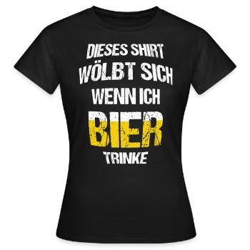 Bauch Spruch - Frauen T-Shirt - Schwarz - Vorne - AI Model Female 172 dark (172cm)