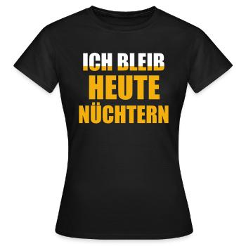 Nüchtern - Frauen T-Shirt - Schwarz - Vorne - AI Model Female 172 dark (172cm)