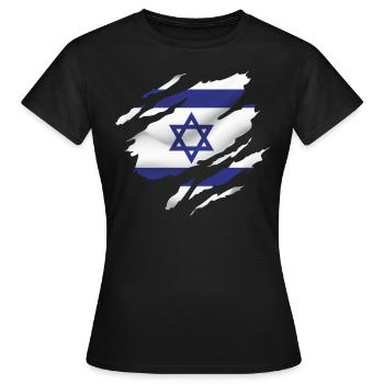 Israël - T-shirt Femme - noir - Devant - AI Model Female 172 dark (172cm)