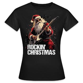 Rockin Noël Weihnachten - T-shirt Femme - noir - Devant - AI Model Female 172 dark (172cm)