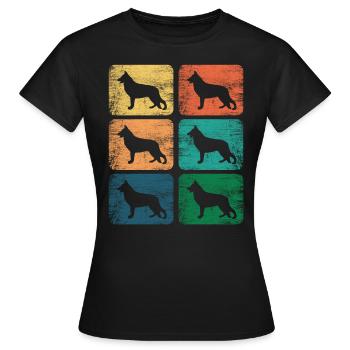 Chien de berger - T-shirt Femme - noir - Devant - AI Model Female 172 dark (172cm)