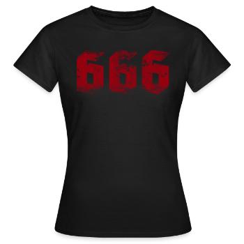 666 Metal - Frauen T-Shirt - Schwarz - Vorne - AI Model Female 172 dark (172cm)