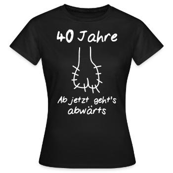 40 Geburtstag Mann 40 - Frauen T-Shirt - Schwarz - Vorne - AI Model Female 172 dark (172cm)