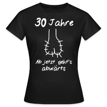 30 Geburtstag Mann 30 - Frauen T-Shirt - Schwarz - Vorne - AI Model Female 172 dark (172cm)
