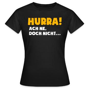 Hurra - Frauen T-Shirt - Schwarz - Vorne - AI Model Female 172 dark (172cm)