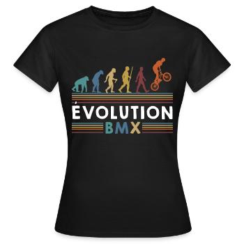 Evolution - BMX - T-shirt Femme - noir - Devant - AI Model Female 172 dark (172cm)