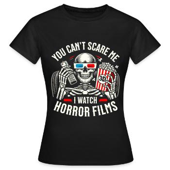 Horrorfilme Liebhaber lustiges Geschenk - Frauen T-Shirt - Schwarz - Vorne - AI Model Female 172 dark (172cm)