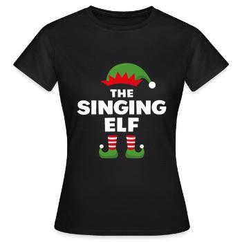 Die singende Elfe - Frauen T-Shirt - Schwarz - Vorne - AI Model Female 172 dark (172cm)