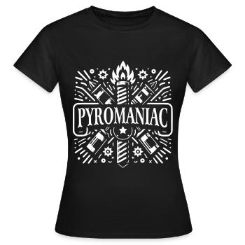 Pyrotechnie Feu d’artifice Feu d’artifice Nouvel An - T-shirt Femme - noir - Devant - AI Model Female 172 dark (172cm)