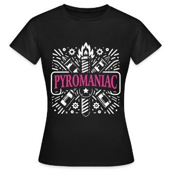 Pyrotechnie Feu d’artifice Feu d’artifice Nouvel An - T-shirt Femme - noir - Devant - AI Model Female 172 dark (172cm)