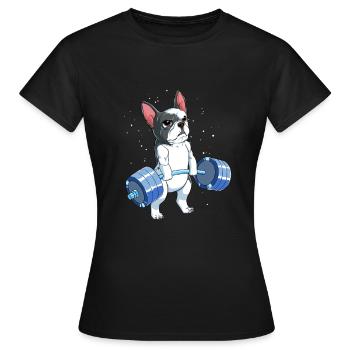 This Fitness Dog design is the perfect gift for - Women's T-Shirt - black - Front - AI Model Female 172 dark (172cm)