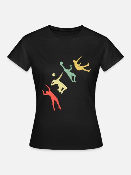 Voleibol retro - Camiseta mujer - negro