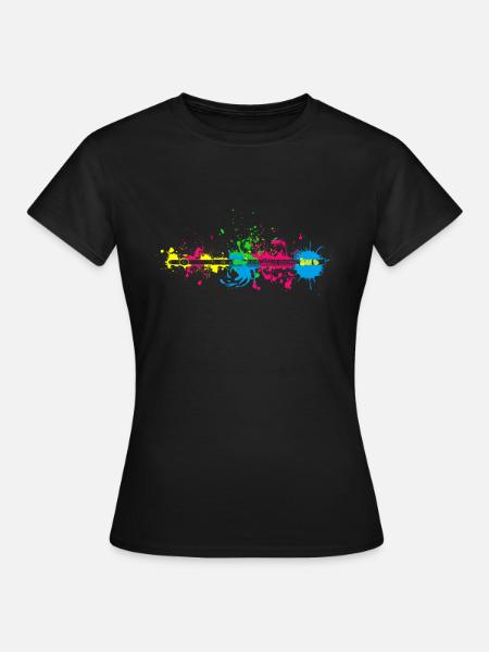 Flöte Querflöte Musiker Geschenke - Frauen T-Shirt - Schwarz