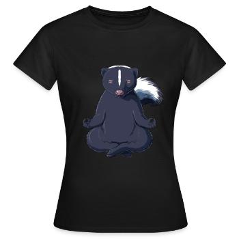 Putois Médite - T-shirt Femme - noir - Devant - AI Model Female 172 dark (172cm)