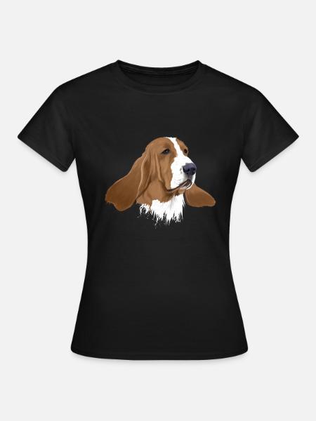 Basset Hound - Dame-T-shirt - sort