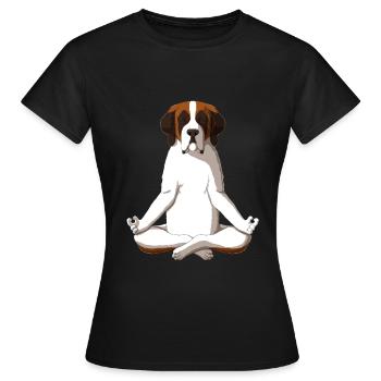 Bernhardiner - Frauen T-Shirt - Schwarz - Vorne - AI Model Female 172 dark (172cm)