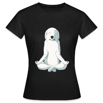 Yoga Great Pyrenees Dog - Women's T-Shirt - black - Front - AI Model Female 172 dark (172cm)