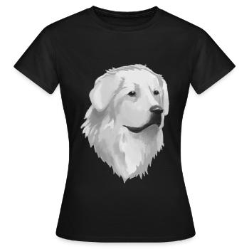 Great Pyrenees Dog - Women's T-Shirt - black - Front - AI Model Female 172 dark (172cm)