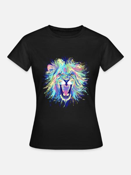Löwe - Frauen T-Shirt - Schwarz