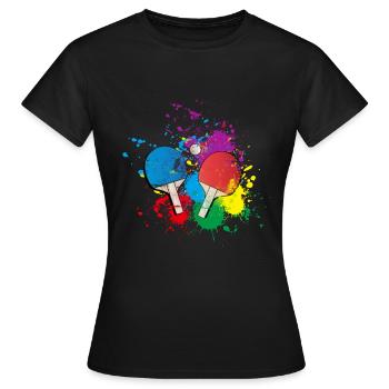Cadeau de ping-pong pour joueur de ping-pong - T-shirt Femme - noir - Devant - AI Model Female 172 dark (172cm)