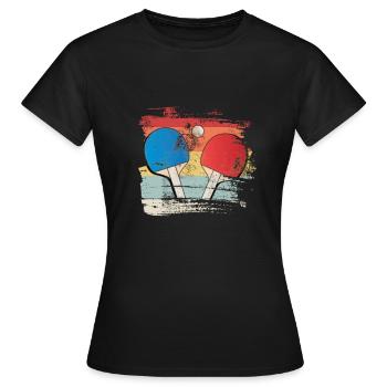 Cadeau de ping-pong pour joueur de ping-pong - T-shirt Femme - noir - Devant - AI Model Female 172 dark (172cm)