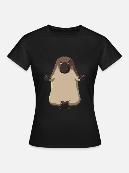 Yoga Schnabeltier - T-shirt Femme - noir
