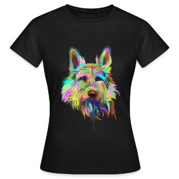 Berger de Picardie Spalsh - Frauen T-Shirt - Schwarz - Vorne - AI Model Female 172 dark (172cm)