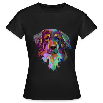 Hovawart Hund - Frauen T-Shirt - Schwarz - Vorne - AI Model Female 172 dark (172cm)