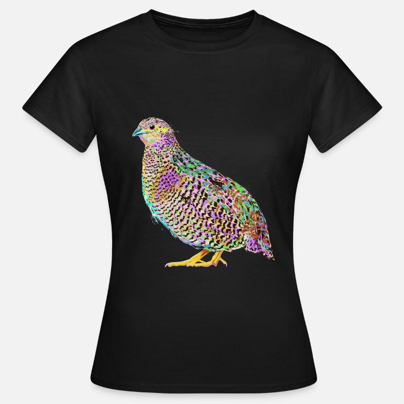 Splash Quails Bird - Women's T-Shirt - black
