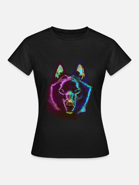 Splash Schipperke Hund - Frauen T-Shirt - Schwarz