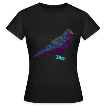 Splash Raven Crow - T-shirt Femme - noir - Devant - AI Model Female 172 dark (172cm)