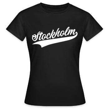 Stockholm - T-shirt Femme - noir - Devant - AI Model Female 172 dark (172cm)