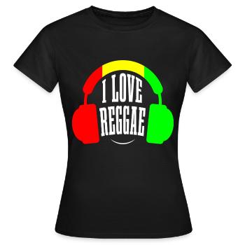 Reggae music - Women's T-Shirt - black - Front - AI Model Female 172 dark (172cm)