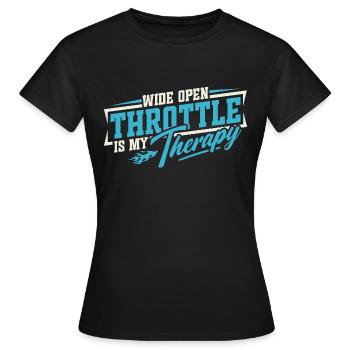 Vollgas ist meine Therapie - Frauen T-Shirt - Schwarz - Vorne - AI Model Female 172 dark (172cm)