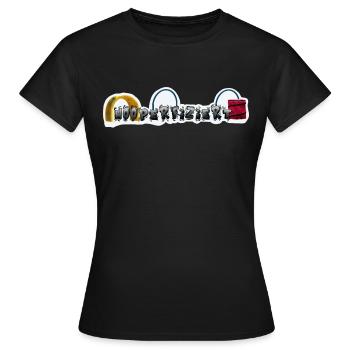 Hooperfiziert in Glanz - Frauen T-Shirt - Schwarz - Vorne - AI Model Female 172 dark (172cm)