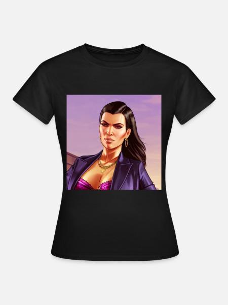 GTA5-utseende - Kim Kardachian - T-skjorte for kvinner - svart