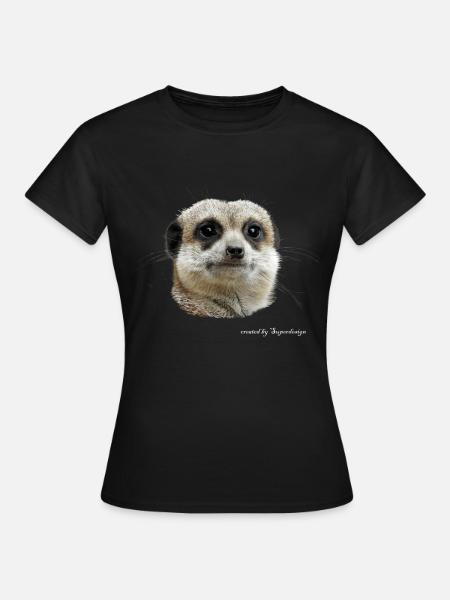 Erdmännchen - Frauen T-Shirt - Schwarz